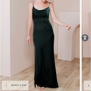 Revelry Classic Emerald Skye Velvet Dress